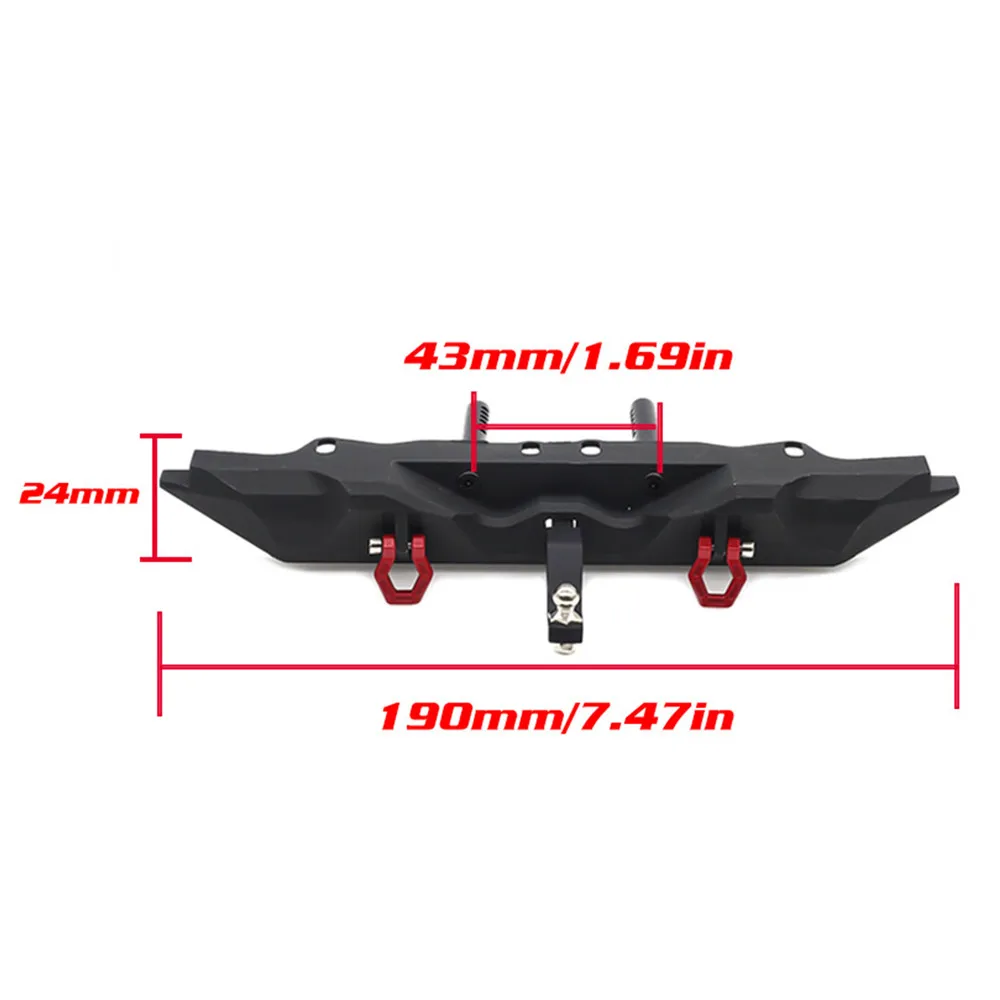 

Durable Metal Front Rear Bumper Anti-collision Protective Bumper for 1/10 TRX-4 SCX10 II 90046 RC Car Kits