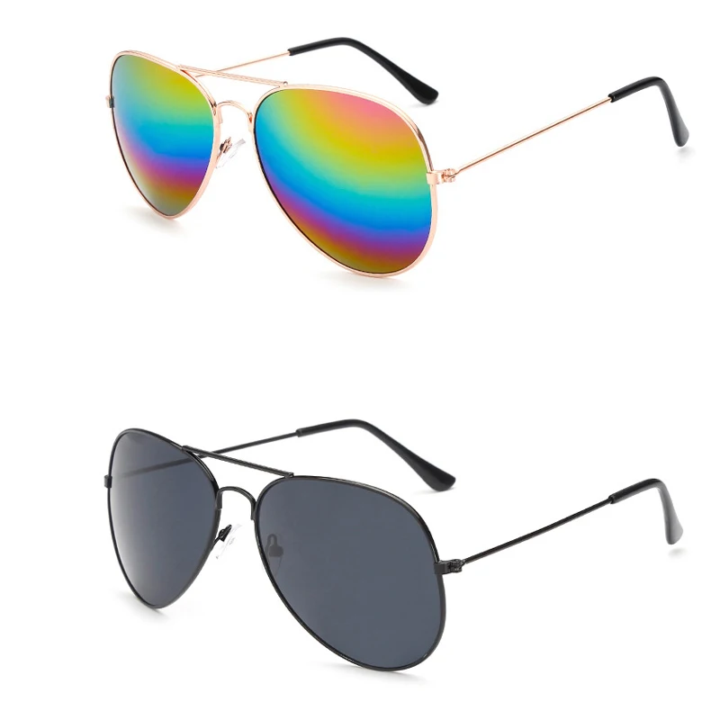2 шт. солнцезащитные очки авиационная оправа Metail качественные сплав мужские