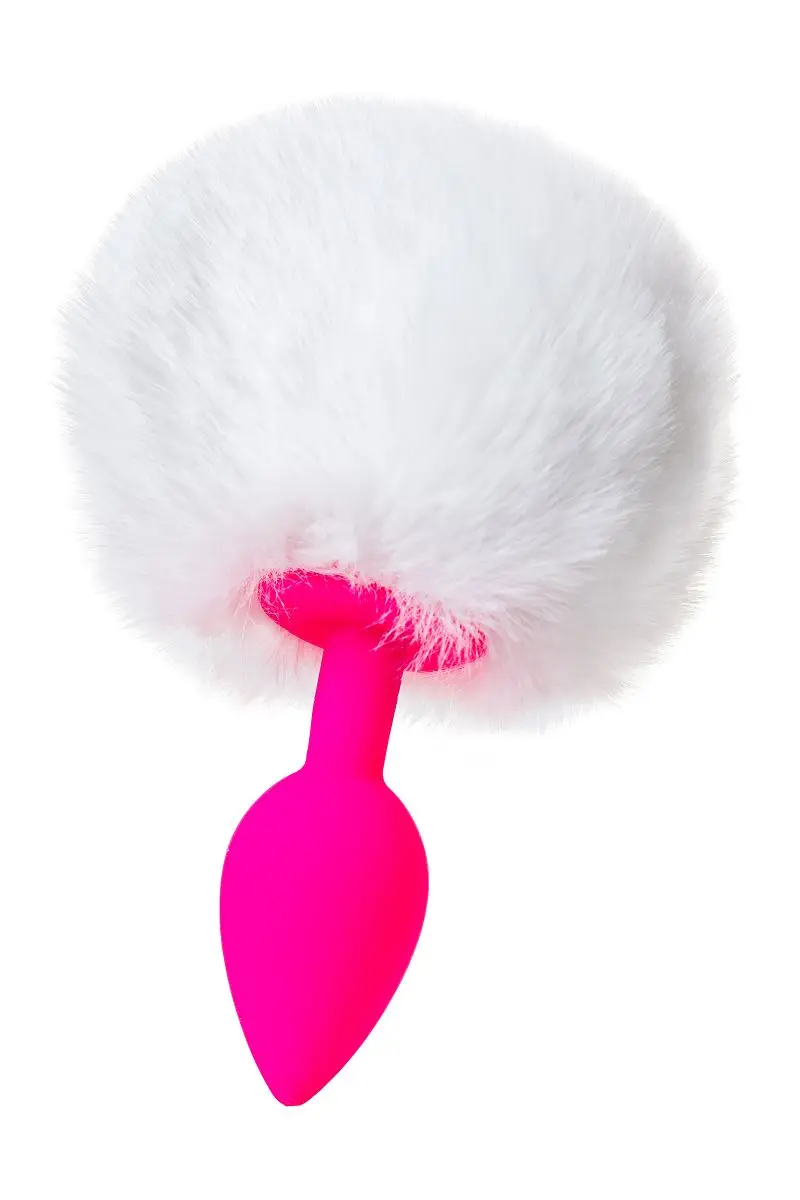 Pink butt sleeve sweet bunny white fluffy tail plug anal | Anal Sex Toys