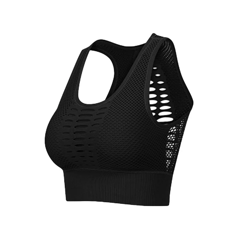 Женская сексуальная сетка спортивный бюстгальтер спортивный топ бесшовный бюстгальтер пуш-ап бюстгальтеры для женщин тренажерный зал Спортивное нижнее белье тренировочные бюстгальтера