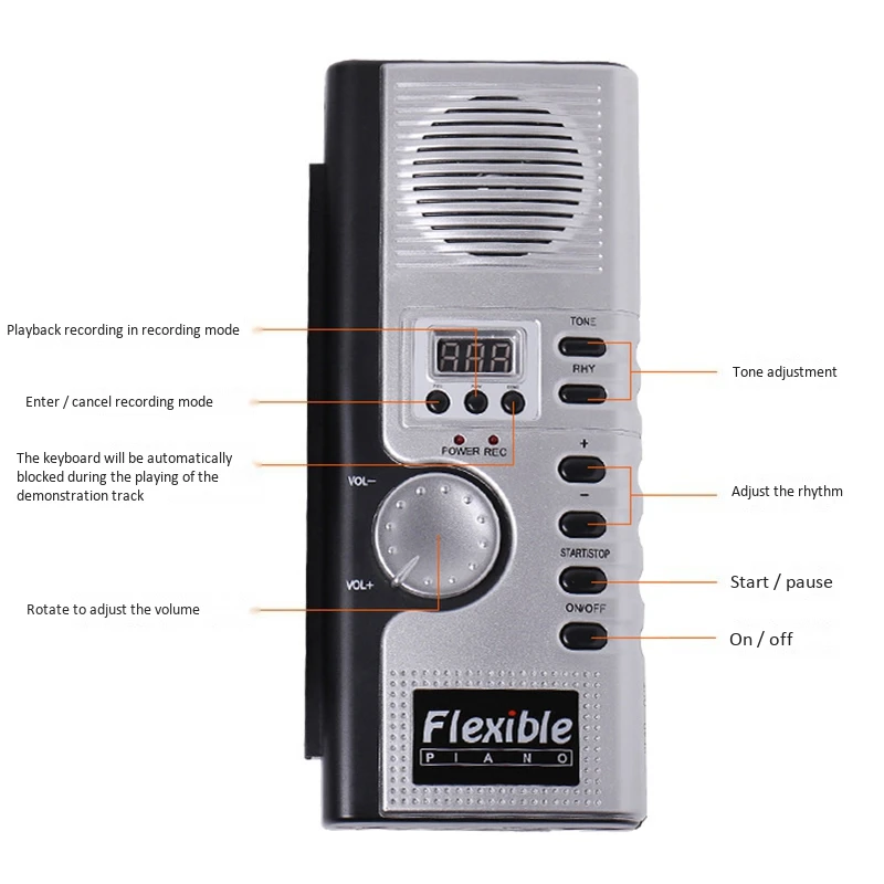 

61 Keys Roll Up Flexible Piano Portable Foldable Soft Keyboard Electronic Piano