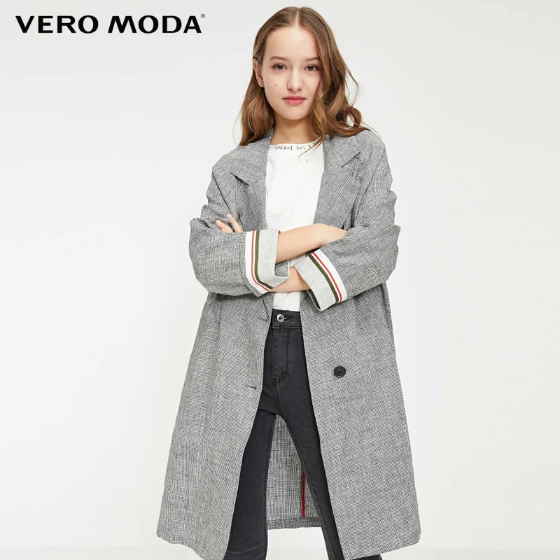 Vero Moda Весенний Новый Женский блейзер в клетку с лацканами | 319108531|Женские пиджаки|