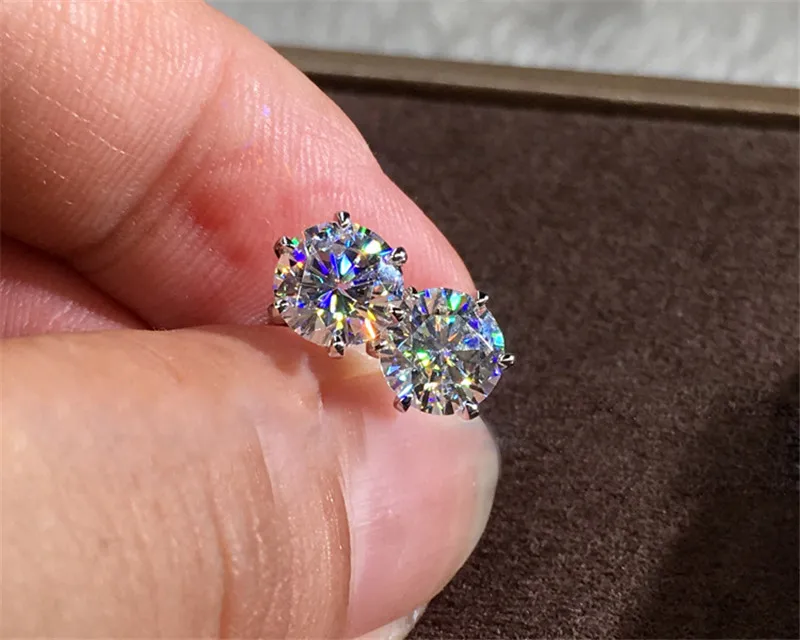 Женские свадебные серьги гвоздики choucong из серебра 925 пробы с кубическим