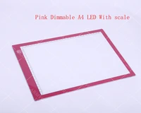 pink led light box a4 drawing with scale tablet graphic writing digital tracer copy pad board for diamond painting hotfix rhines