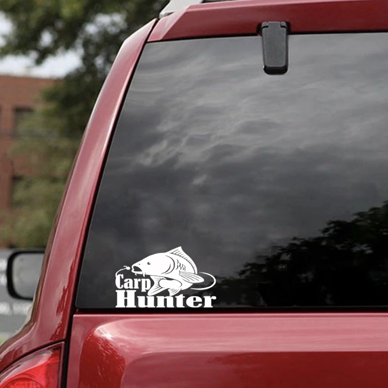 Автомобильная виниловая наклейка на окно для ловли карпа охоты рыбы грузовика |