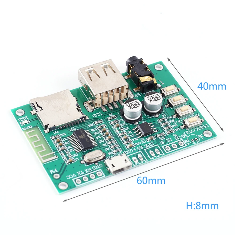 MP3 Bluetooth цифровой модуль усилителя мощности SPP Pass-Through Поддержка FM TF Card/U-Disk |