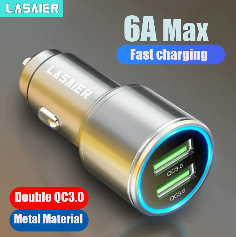 

NEW Lasaier Quick Charge 3.0 36W QC Car Charger for Samsung S10 9 Fast Car Charging for Xiaomi iPhone QC3.0 Mobile Phone USB