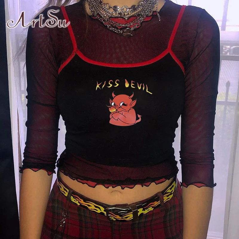 Женский укороченный топ на бретельках ArtSu Черный Повседневный Топ без рукавов с