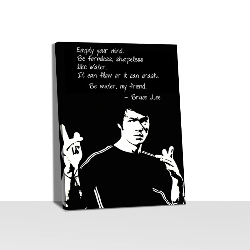Современная живопись на холсте абстрактный Брюс Ли мотивационные цитаты плакаты