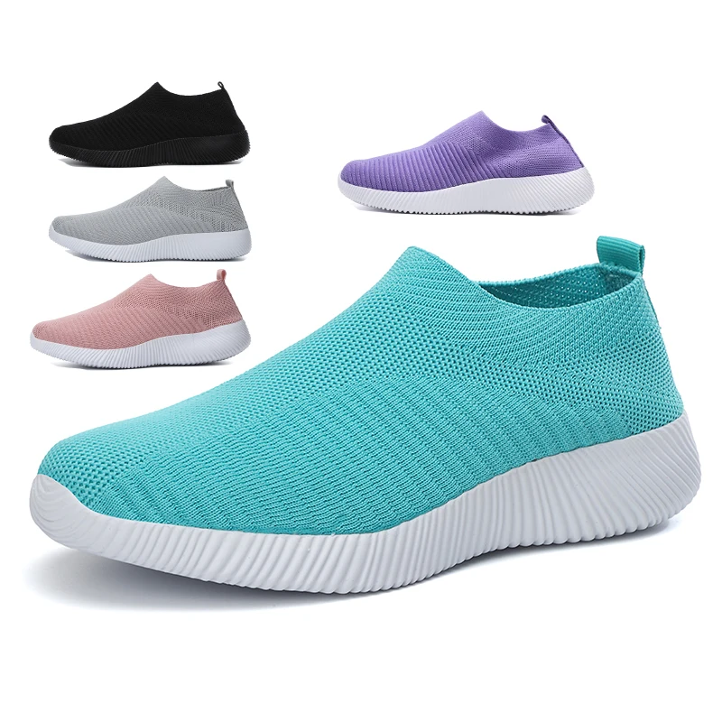 

Light Sneakers Women Running Shoes Women Breathable Mesh Slip-On Shoes Woman Sports Shoes 2019 Zapatillas Mujer Deportiva