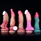 5 Формы Красочные животные лошади фаллоимитатор собака волк подделка всасывание пениса чашка секс-игрушка для женщин Женский, мастурбация 18 взрослых игрушка Дракон член