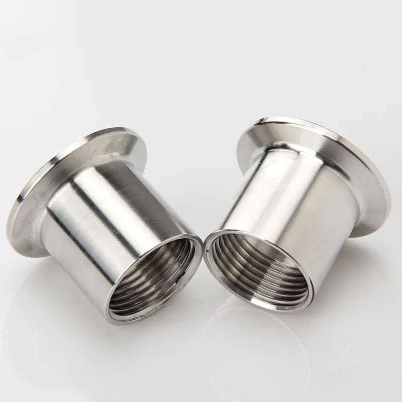 

1-1/2" DN40 Stainless Steel SS304 Sanitary Female Threaded Pipe Fittings Ferrule OD 64mm fit 2" Tri Clamp