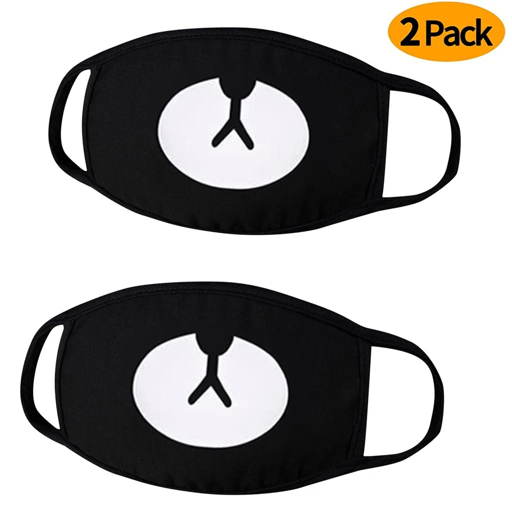 Маска для лица унисекс 2 шт. маска кавайная печать детей девочек и мальчиков