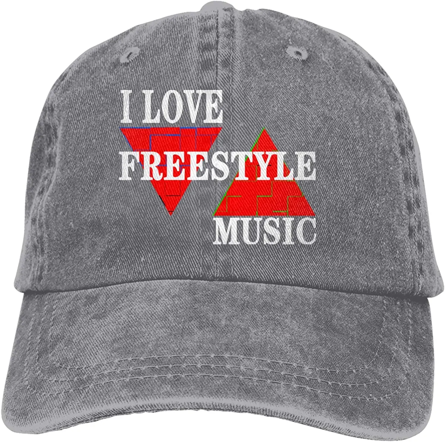 

I Love Freestyle Music Sports Denim Cap Adjustable Unisex Plain Baseball Cowboy Snapback Hat