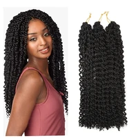 passion twist crochet hair synthetic braiding hair extensions black brown 18inch 22strands long spring twist for black women