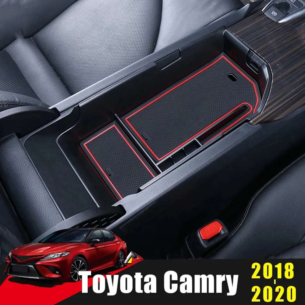 

For Toyota Camry 2018 2019 Armrest Storage Box Center Console Glove Tray Holder Plastic Armrest Storage Boxes