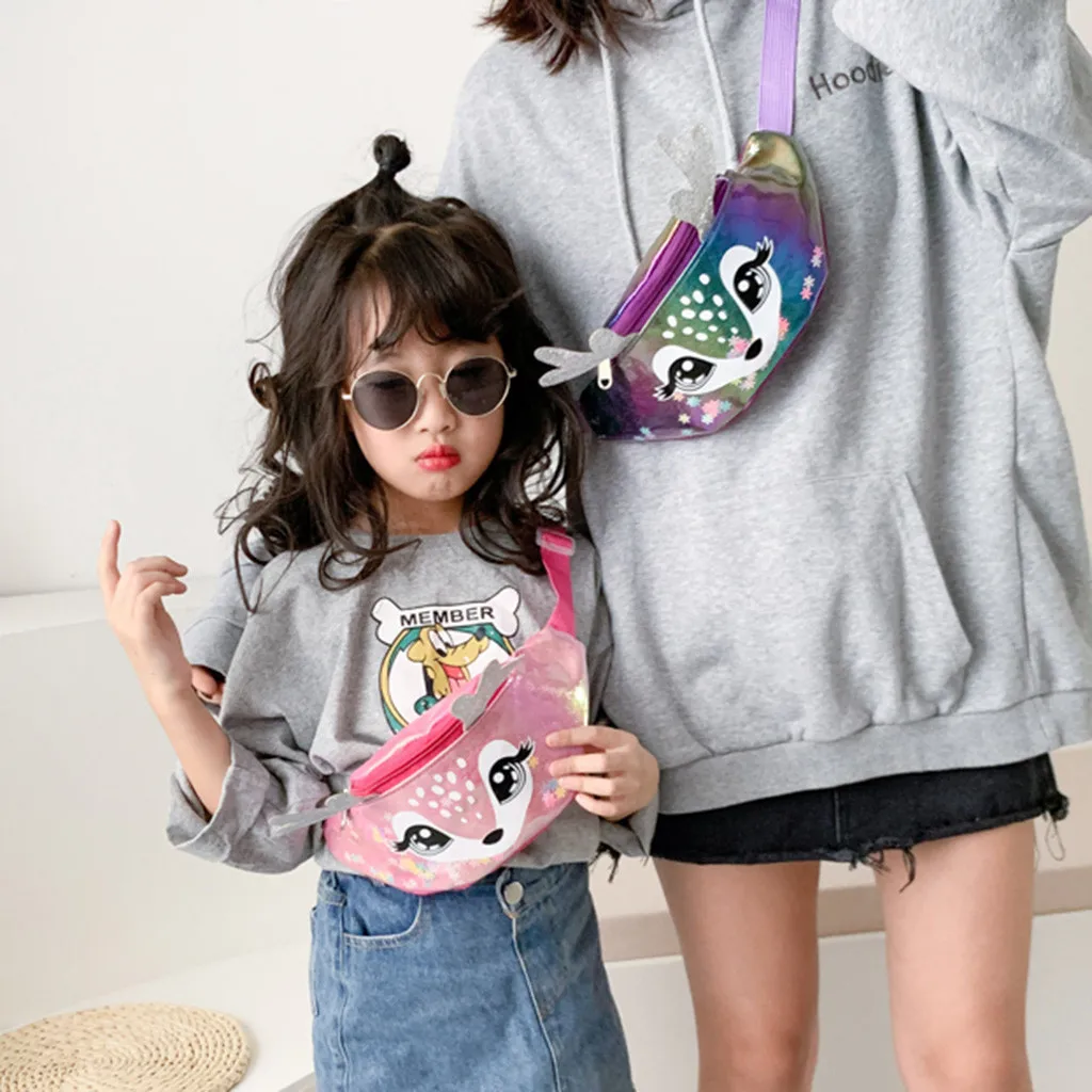 

Children Girls Cute Cartoon Messenger Crossbody Bag Waist Bag Chest Bags Zipper Crossbody Bags For Kids Shoulder Bag Trendy#p30