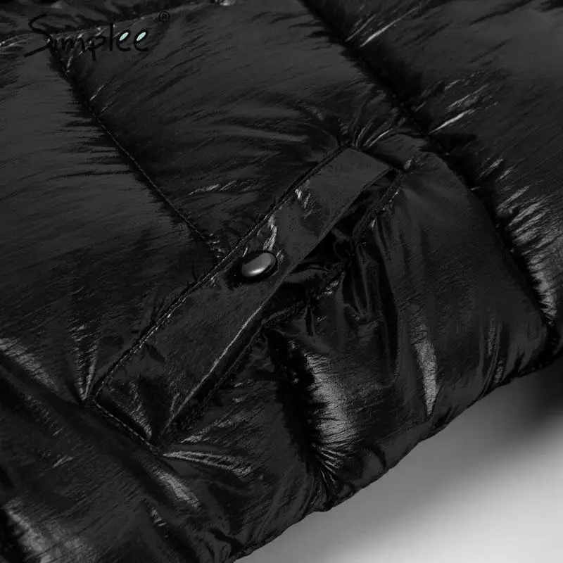 Simplee модные негабаритные женские парки на молнии с пуговицами осенне-зимние