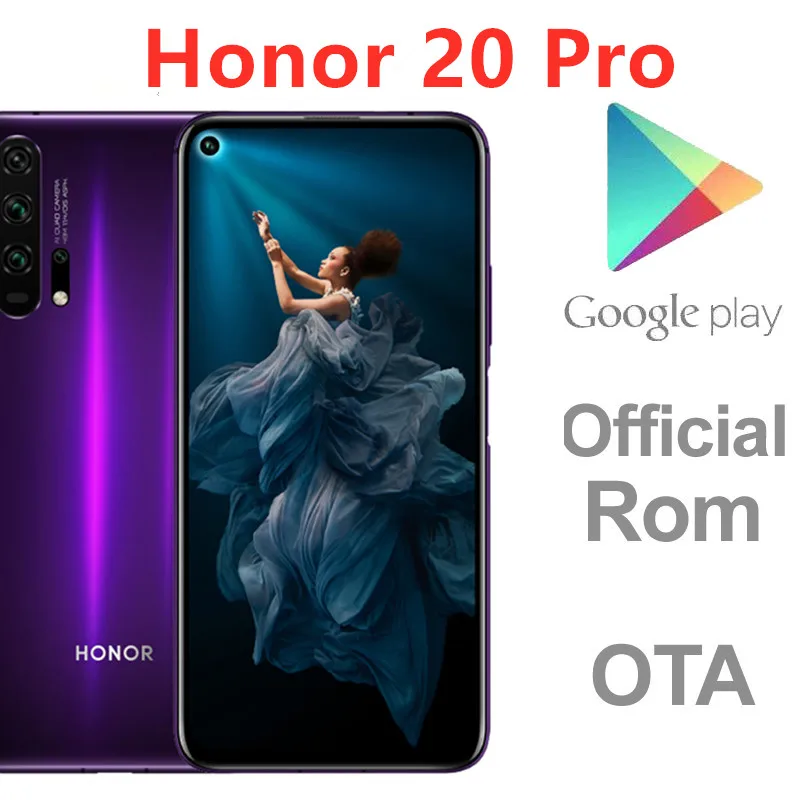 Сотовый телефон Honor 20 Pro 4G LTE 6 26 дюйма 2340X1080 48 МП 5 камер Kirin 980 сканер отпечатка