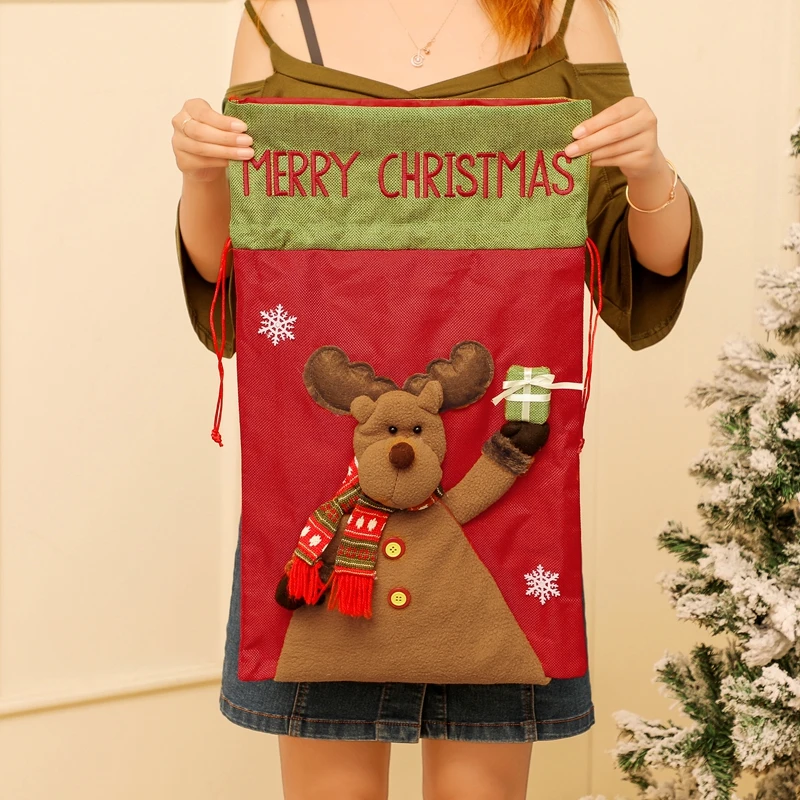 Рождественская большая новая Подарочная сумка в форме милого мультяшного