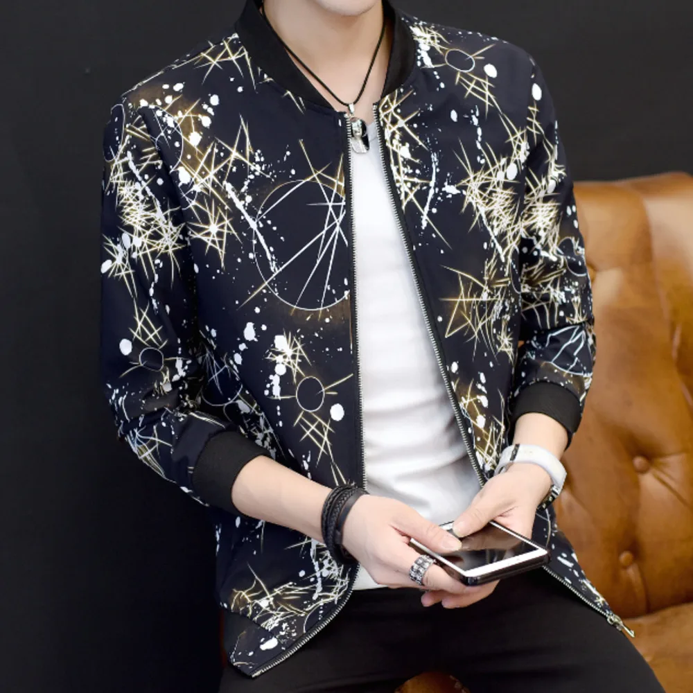 Сезон 2020 куртка-бомбер мужская куртка с цветочным принтом пальто большого