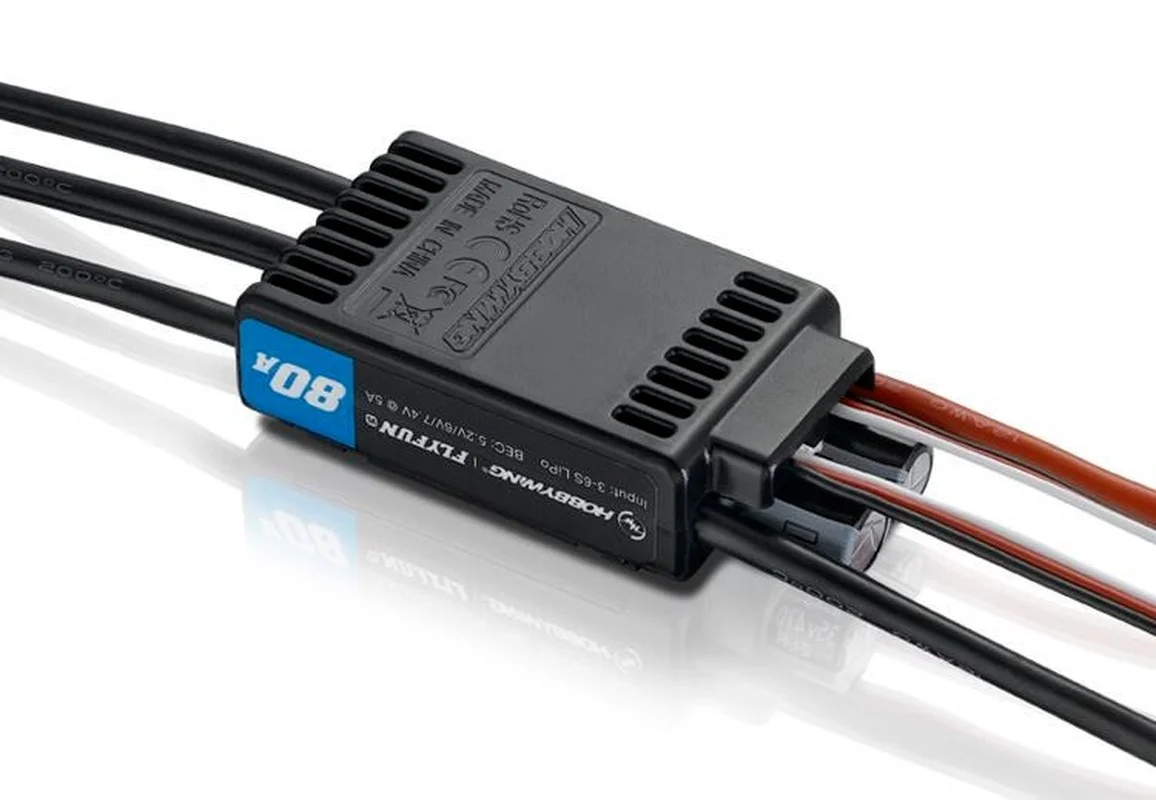 

Hobbywing FlyFun V5 80A ESC 3-6S Lipo Brushless Electrical Speed Controller Motor with DEO Function for Drone Airplane