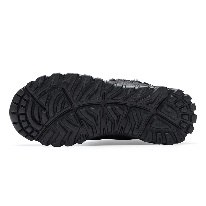 Мужские повседневные стеганые сапоги для мужчин Зимняя теплая плюшевая