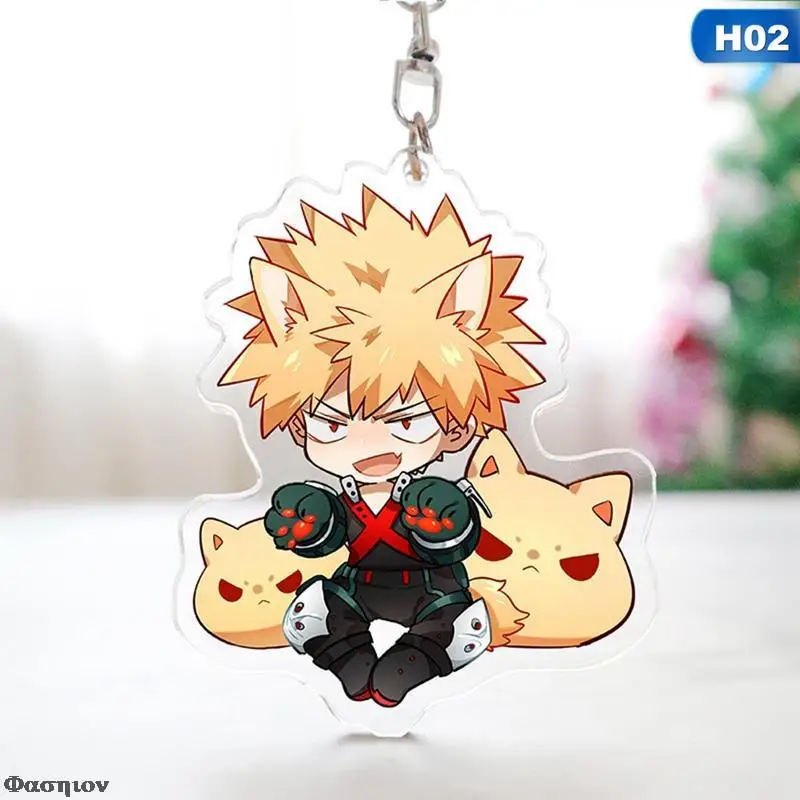 Аниме My Hero Academia брелок Todoroki Shouto Косплей двусторонний прозрачный акриловый милый