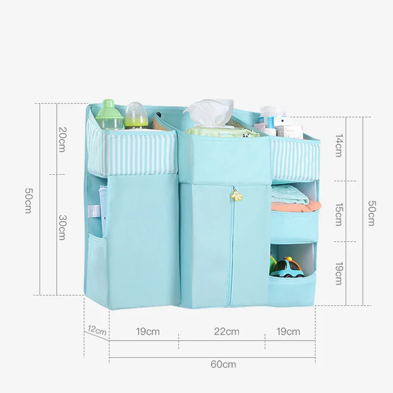 

Baby Crib Cot Bed Storage Bag Hanging Pocket Diaper Nappy Clothes Organizer for Home SDF-SHIP