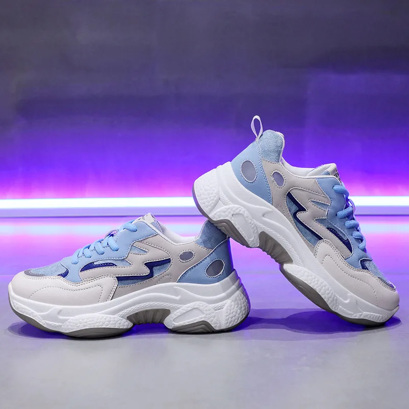 Fujin/женские кроссовки Сезон весна-осень 2020 года Дышащая обувь на платформе со