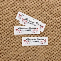 128pcs custom ironing labels logo or text personalized brand cotton printed labelscustom design tb3049