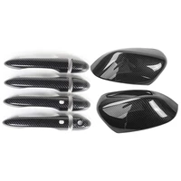 2 set car accessories 1 set door handle cover trim with smart keyhole 1 set rearview mirror cover side mirror case