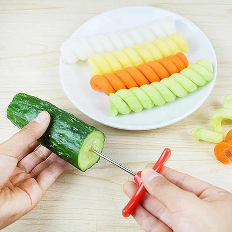 

Vegetables and Fruits Manual Spiral Knife Household Carrot Cucumber Potato Shredder Simple Spiral Slicer Kitchen Utility Gadgets