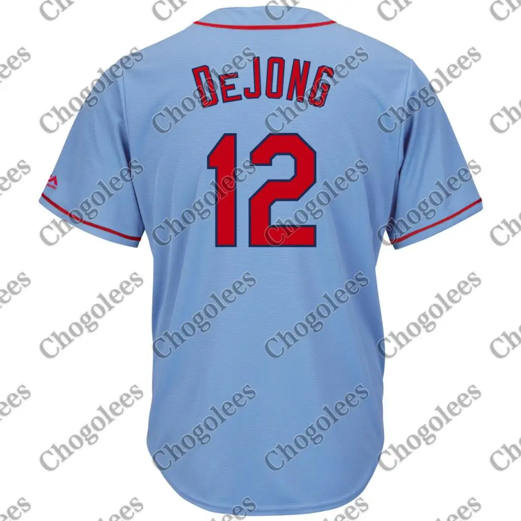 

Baseball Jersey Paul DeJong St. Louis Majestic Alternate Cool Base Player Jersey - Horizon Blue