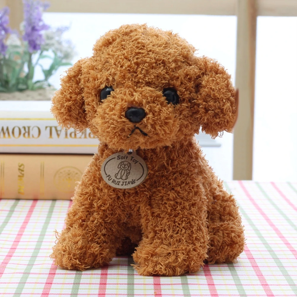 

18cm Simulation Dog Poodle Plush Toys Cute Animal Suffed Doll For Christmas Gift For Kids Birthday Gifts