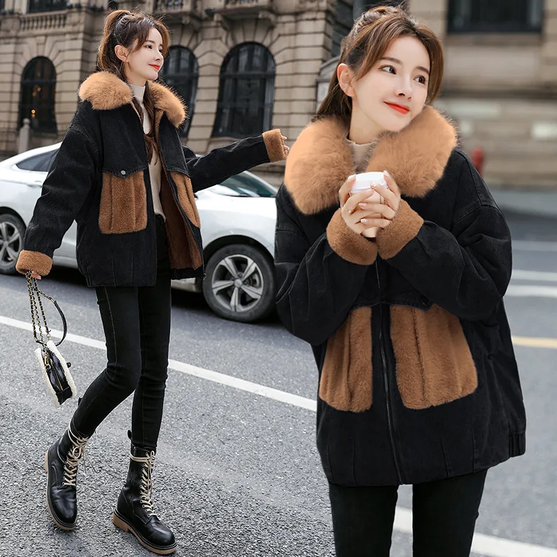 

Autumn Winter Denim Jacket Women Hooded Removable Long Sleeve Vintage Loose Jeans Coat Female Plus Size Harajuku Outwear G607