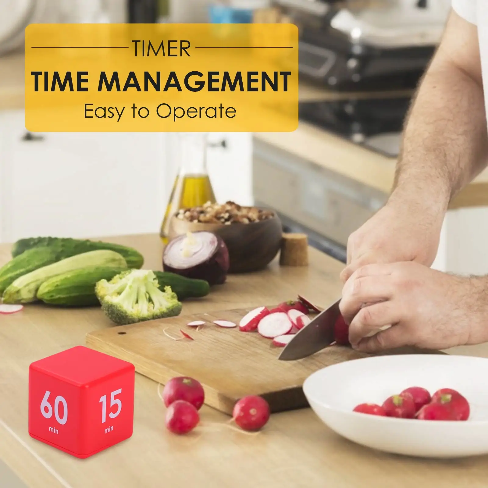 

Kitchen Timer For Shower/Study/Cooking Stopwatch Electronic Countdown Time Timer Kitchen Rollover Pause Countdown