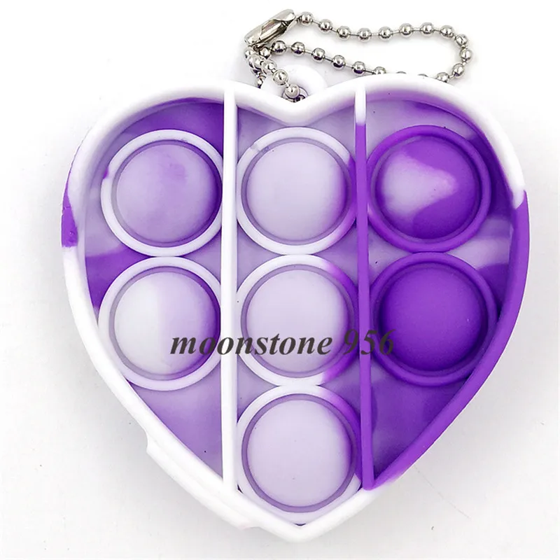 

2021 New Stress Simpl Dimmer Fidget Toys Adult Push Bubble Fidget Sensory Toy Key Ring Pop It Kids Adults Educational Brinquedos