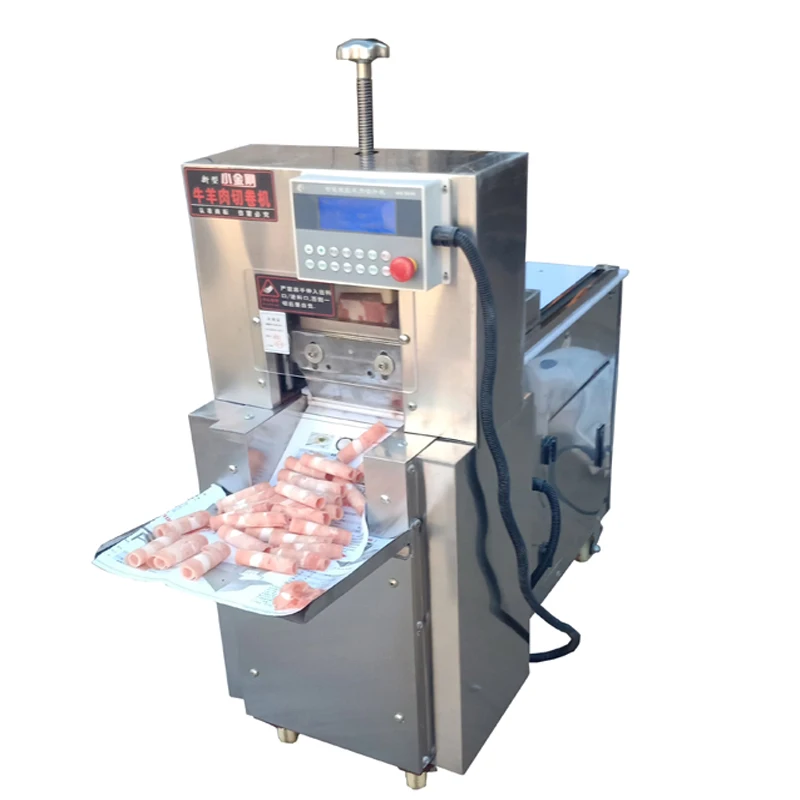 

CNC Single Cut Lamb Roll Machine Electric Commercial Diced Meat Vegetable Slicer Meat Slicer Industrial Fresh Meat Slicer l