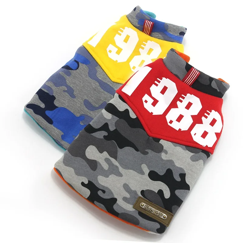 

New dog winter clothes Double-sided wear warm vest Camouflage letter Pet clothing coat for puppy Small Medium Large dog XXL