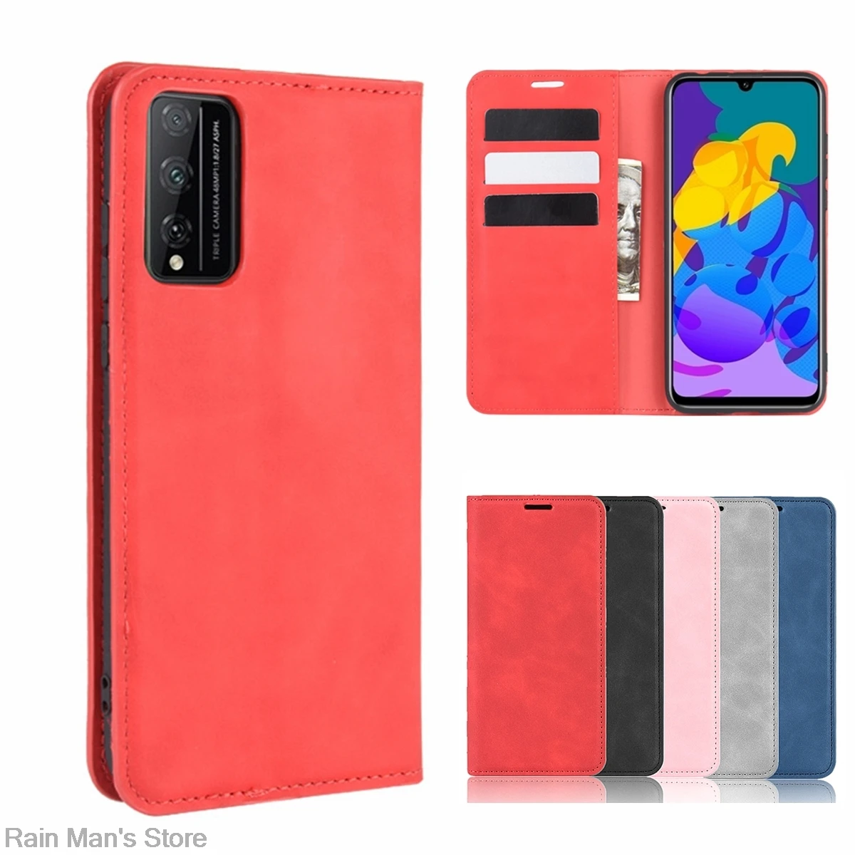 Магнитный чехол из искусственной кожи для телефона Huawei Honor Play 4T Pro в ретро-стиле, бумажник для бизнеса, защитный чехол.