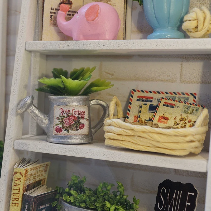 

Doll House Frame Miniature with Furniture DIY Wooden Dollhouse Thumbnails Toys for Children Gifts Craft