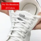 Шнурки эластичные полукруглые для кроссовок, без завязывания, шнурки с металлическим замком, быстрые Ботинки со шнурками, для детей и взрослых