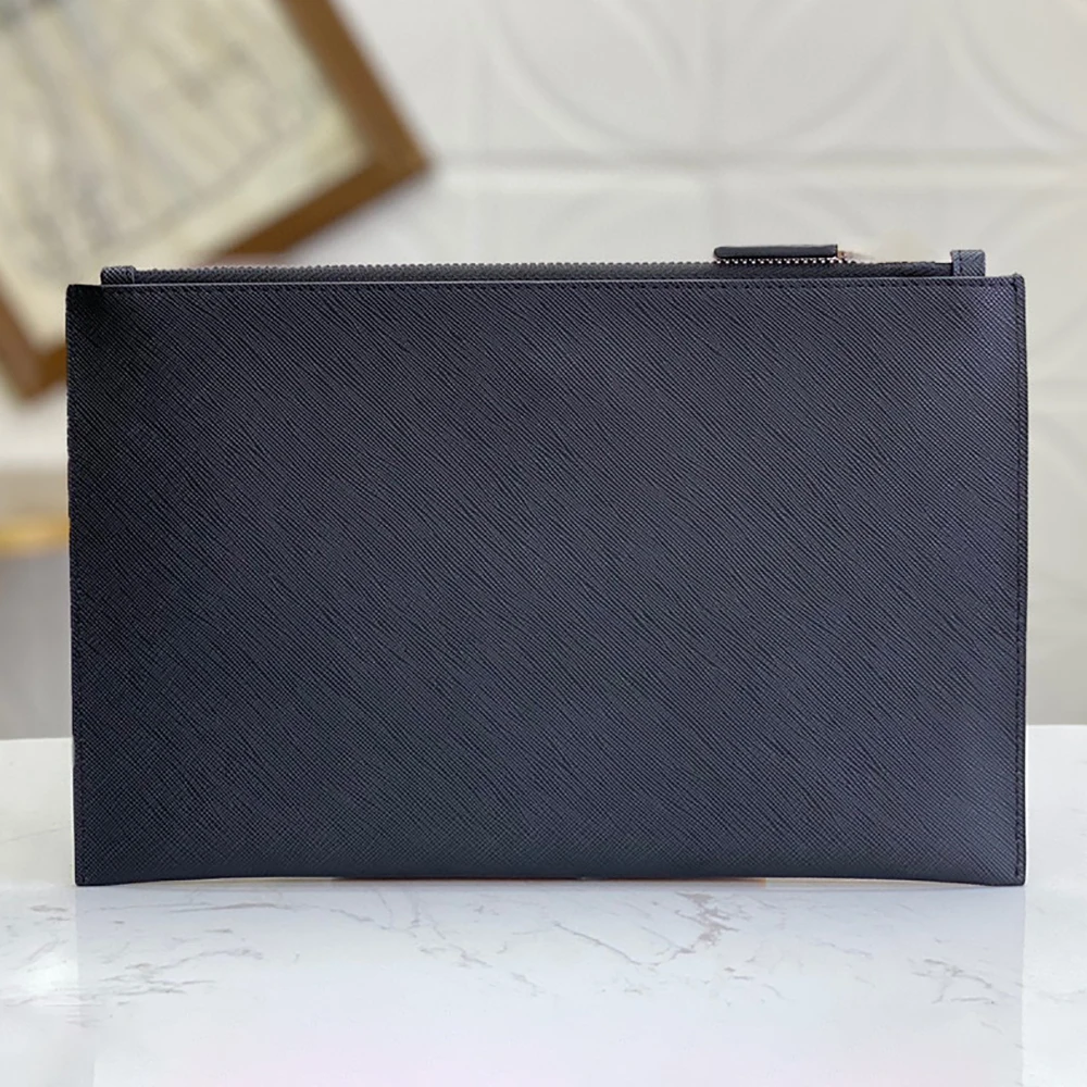 Высококачественный дизайнерский Кожаный клатч для мужчин саржевая Сумка