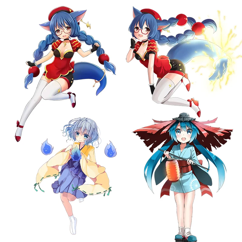 

CA52 YOKAI Вики водонепроницаемые фотообои для автомобиля капота ноутбука подарок мотоцикл милые девушки аниме наклейки