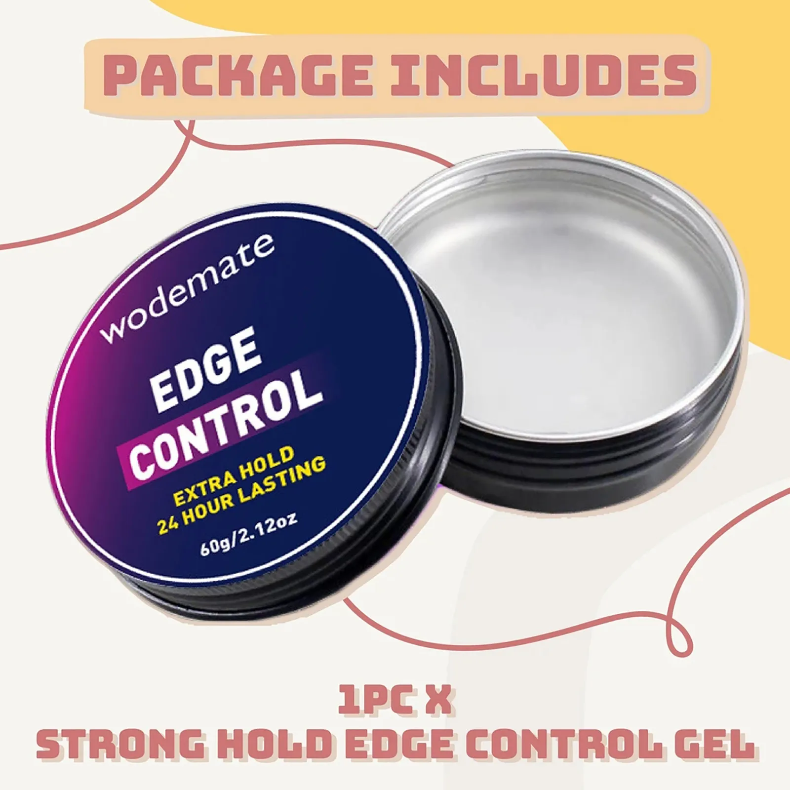 

Styling Hair Wax Edge Control Hair Styling Small Pieces Hair Wax Finishing Cream Moisturizing Sideburns Hair Shaping Cream WaX