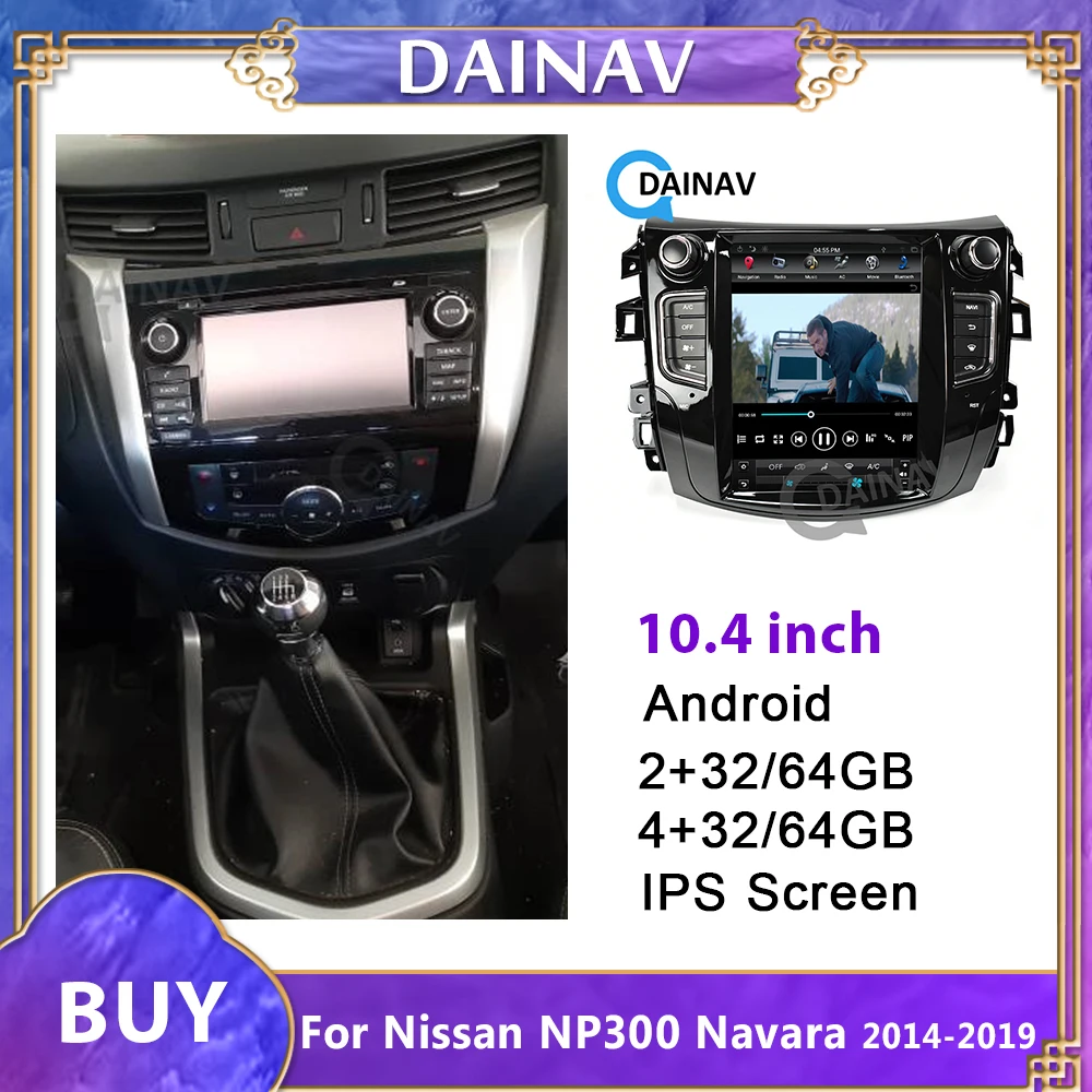 

Автомобильная Мультимедийная магнитола на Android для NISSAN NP300 Navara 2014-2019, автомобильная стереосистема с вертикальным экраном, Автомобильная маг...