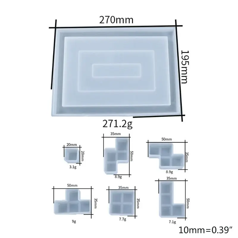 

Crystal Epoxy Resin Mold Casting Silicone Mould Handmade DIY Crafts Decorations Making Tools
