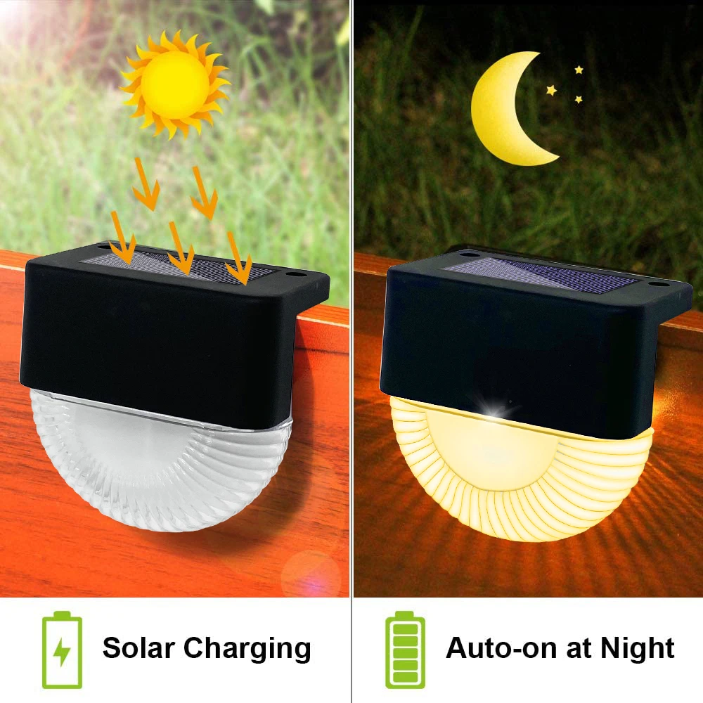 4 шт. водонепроницаемые светодиодные фонари на солнечной батарее | Освещение