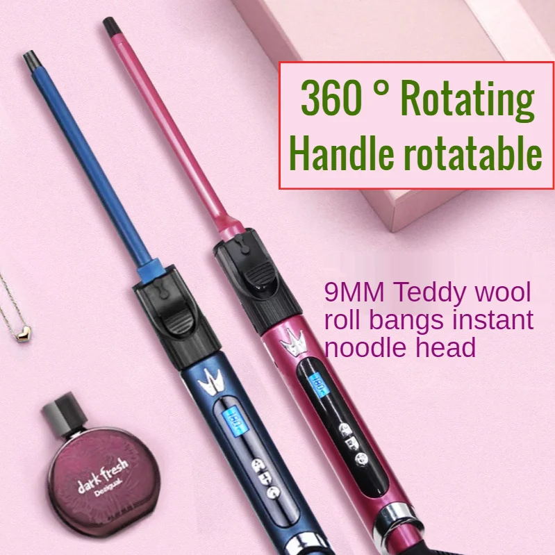 

New Rotating Wave-shaped Curling Stick Teddy Curling Curling Stick Spiral Pear-shaped Curling Pen Ceramic Perm and Curling Comb